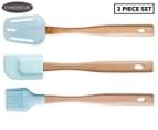 Chasseur 3-Piece 31cm Silicone Kitchen Tool Set - Duck Egg Blue/Natural 1