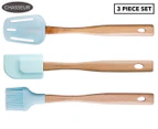Chasseur 3-Piece 31cm Silicone Kitchen Tool Set - Duck Egg Blue/Natural