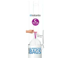 20PK Brabantia 10-12L Rubbish Bin Liners Garbage Waste Plastic Bags for Bins WHT