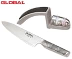Global 20cm Classic Cook's Knife w/ Water Sharpener 1