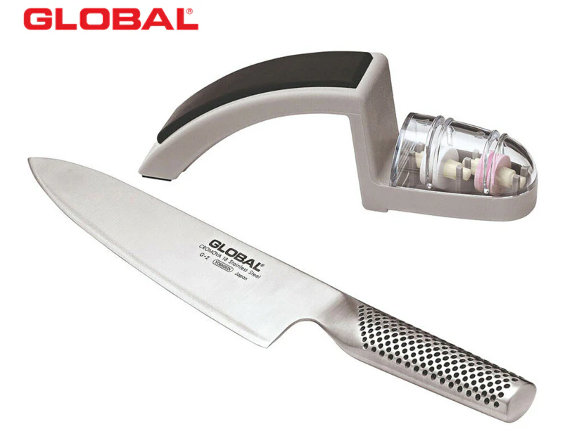 Global 20cm Classic Cook's Knife w/ Water Sharpener