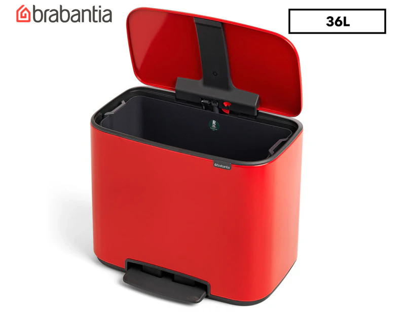 Brabantia 36L BO Pedal Bin - Passion Red