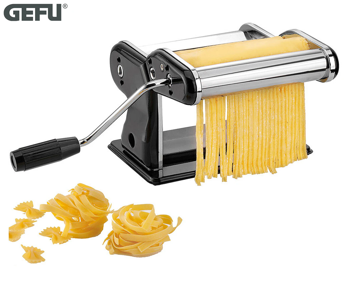 Gefu Pasta Perfetta Nero Lasagne Roller Cutter Stainless Steel Machine Maker BLK