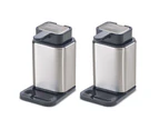 2 x 2PK Joseph Joseph Surface Stainless Steel Soap Pump Dispenser Container Silver