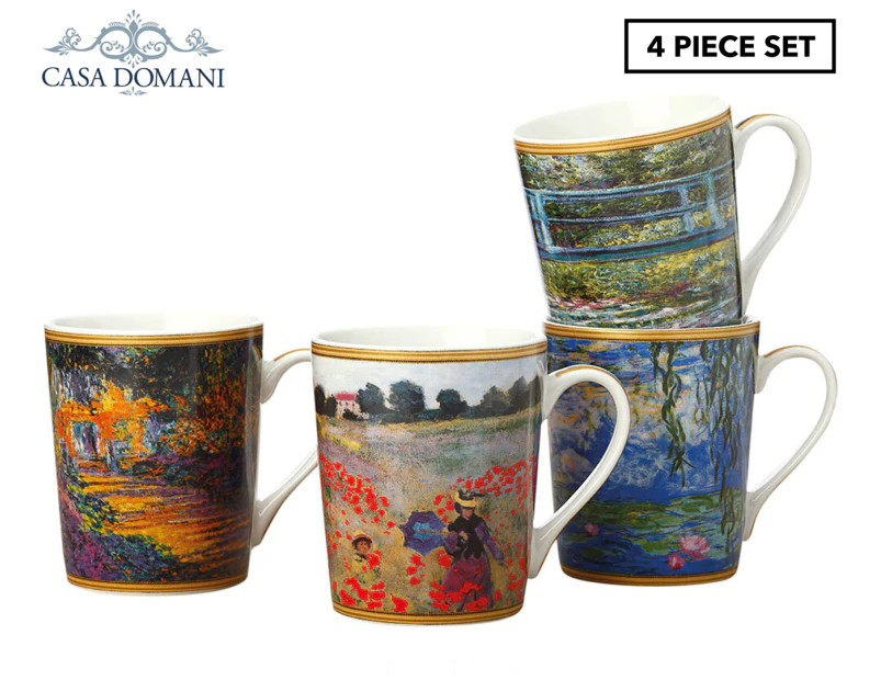Set of 4 Casa Domani 400mL Impressions Monet Mug