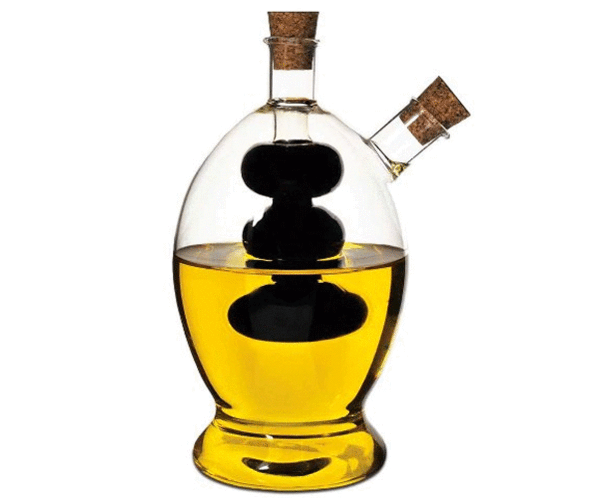 Davis & Waddell Napoli Vinegar & Olive Oil  Bottle Glass Ball Pour Kitchen Jar