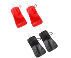 4x Doozie 450ml Collapsible Camping Water Drink Bottle Gym Sport Kids Red Black