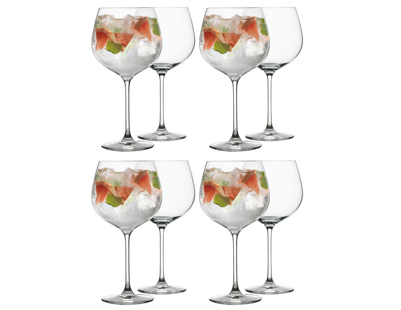 8pc Ecology Classic 780ml Clear Cocktails Gin & Tonic Balloon Party Glasses