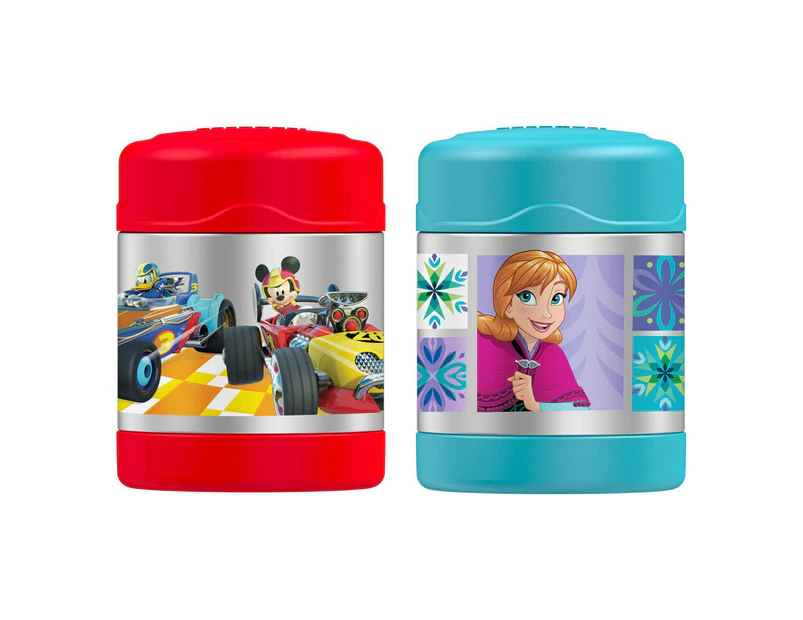 2pc Thermos Funtainer 290ml Food Jar Stainless Steel Vacuum Flask Frozen Mickey