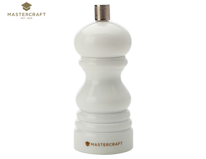 Mastercraft 12cm Capstan Salt & Pepper Grinder - White