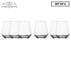Set of 6 Casa Domani 435mL Stemless Wine Glass Set 1