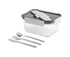 Built New York 887ml Glass Bento Lunchbox w Cutlery Dishwasher Microwave Safe
