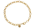 Nikki Lissoni Oval Belcher Charm Bracelet Gold Plated