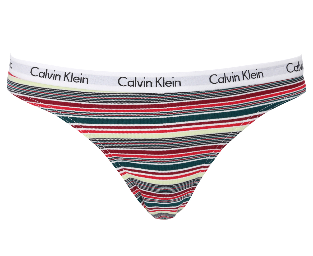 Calvin Klein Women's Carousel Thong 3-Pack - Obsidian/Chili/Baja