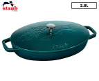 Staub 32cm Enamelled Cast Iron La Mer Oval Fish Dish - Blue
