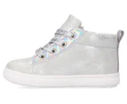 Grosby Girls' Prue Hi-Top Sneakers - Silver Glitter
