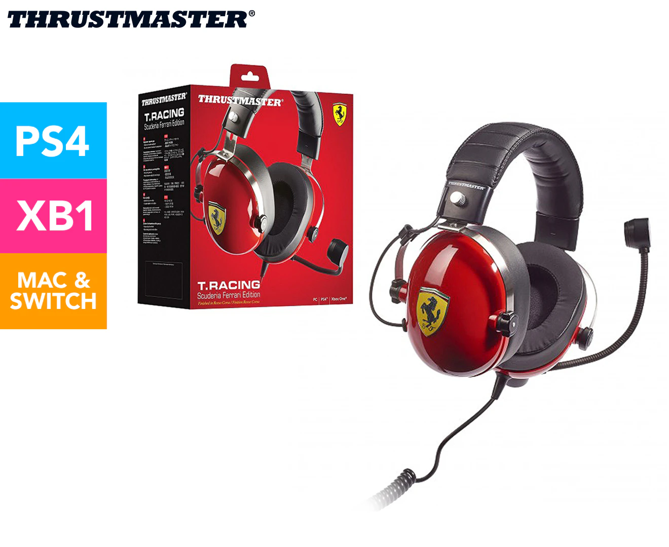 Thrustmaster T.Racing Ferrari Edition Headset for PS5, XBOX, PC