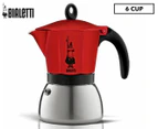 Bialetti Moka 6 Cup Induction Red Espresso Maker