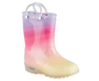 Grosby Girls' Melon Light Up Gumboots - Rainbow