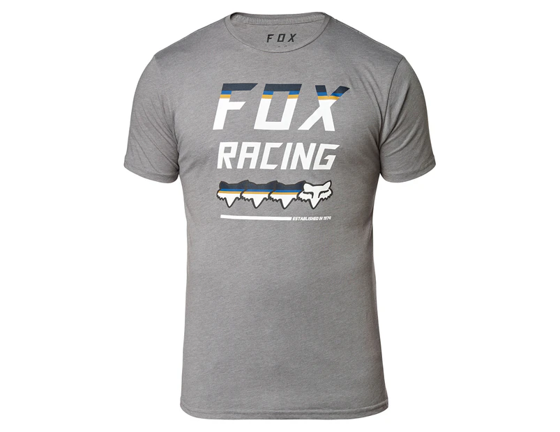 Fox Men's Full Count Short Sleeve Premium Tee / T-Shirt / Tshirt - Heather Graphite