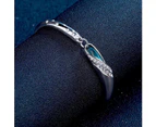 Duohan s925 Sterling Silver Bangle Bracelet China for Women Blue Crystal Bracelet Meaning eyes of Muse