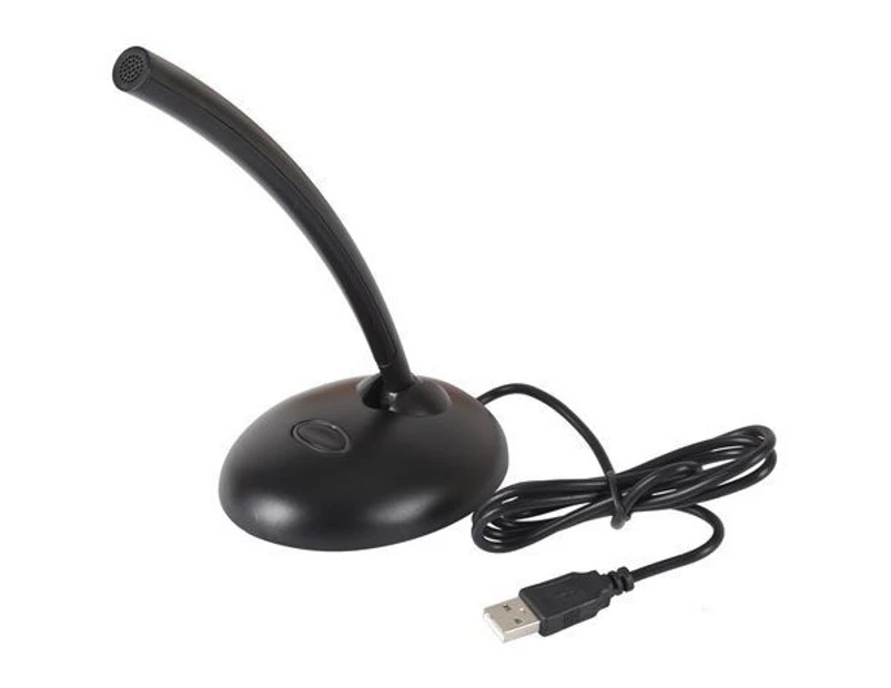 Desk Microphone Metal Goose Neck Holds Position USB Plug