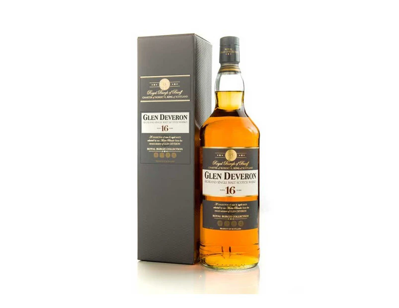 Glen Deveron Single Malt Scotch Whisky 16 YO 1000mL @ 40% abv