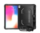 WIWU C-Luo Anti-fall Protective Hard Case Tablet Kickstand/Hand+Neck Strap For iPad Pro 11inch(2018)-Black 2
