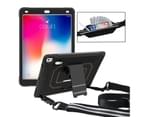 WIWU C-Luo Shockproof Hard Case Kickstand/Hand+Neck Strap With Pencil Cap Holder For iPad Air 10.5/iPad Pro 10.5-Black 3