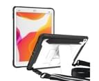 WIWU C-Luo Shockproof Hard Case Kickstand/Hand+Neck Strap With Pencil Holder For 9.7" iPad 2017/2018-White 1