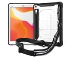 WIWU C-Luo Shockproof Hard Case Kickstand/Hand+Neck Strap With Pencil Holder For 9.7" iPad 2017/2018-White 2