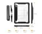WIWU C-Luo Shockproof Hard Case Kickstand/Hand+Neck Strap With Pencil Cap Holder For 9.7" iPad Air 2/iPad Pro 9.7-White 5