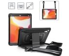 WIWU C-Luo Shockproof Hard Case Kickstand/Hand+Neck Strap With Pencil Cap Holder For 9.7" iPad 2017/2018-Black 4