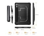 WIWU C-Luo Shockproof Hard Case Kickstand/Hand+Neck Strap With Pencil Cap Holder For 9.7" iPad Air 2/iPad Pro 9.7-Black 5