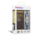 Verbatim 1.8m HDMI 2.0 Extra Slim High Speed Ethernet Cable - Grey