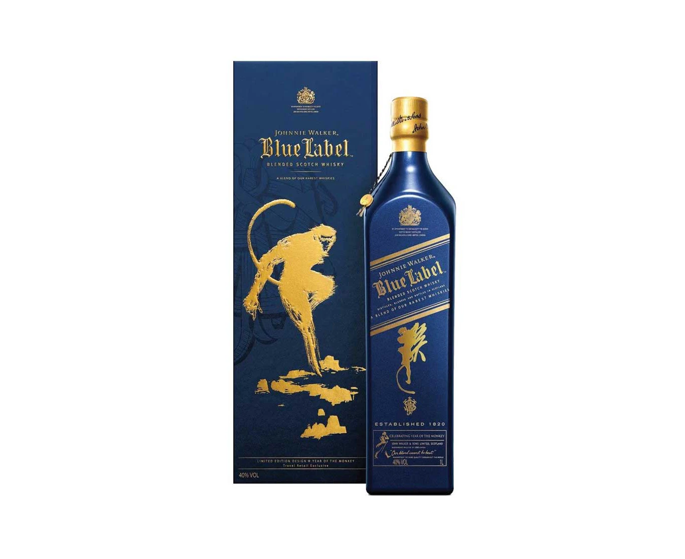 Johnnie Walker Blue Label Zodiac Year of the Monkey 1000mL @ 43 % abv