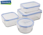 Glasslock 4-Piece Tempered Glass Food Container Set w/ Snaplock Lids