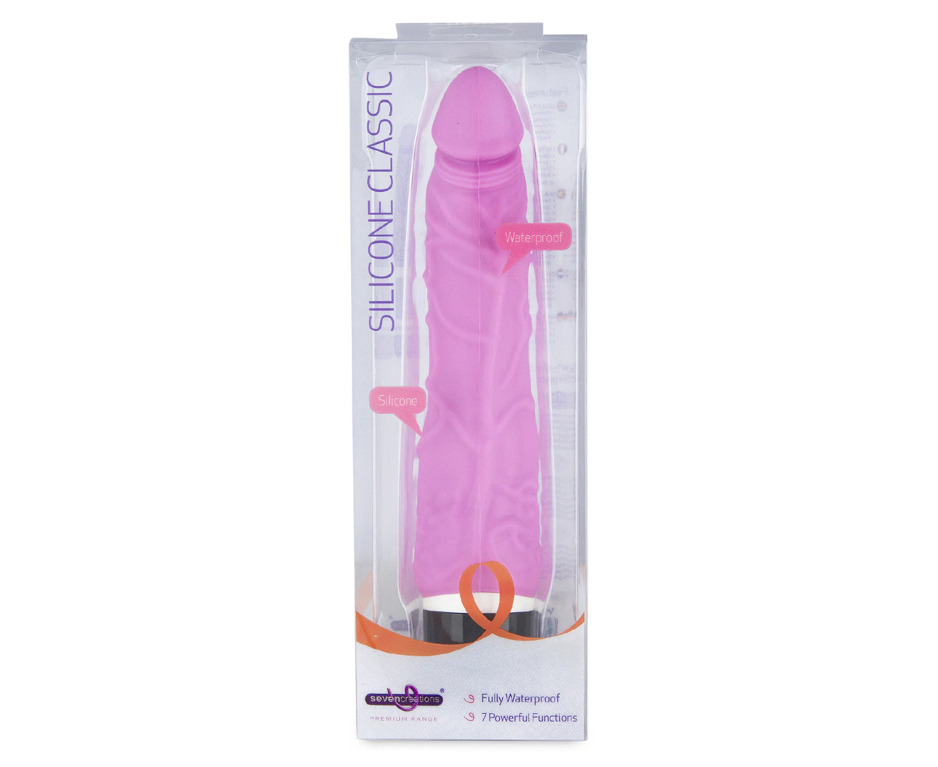 Seven Creations Silicone Classic Trojan Realistic Vibrator - Pink