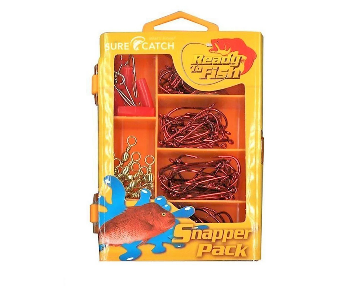 Surecatch 120pc Snapper Pack In Fishing Tackle Box - Tackle Kit