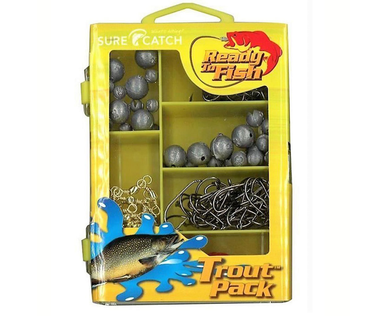 SureCatch 140 Piece Assorted Kirby Fishing Hook Pack