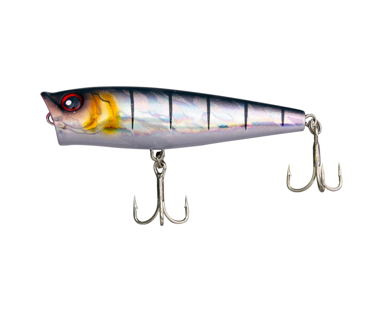 68mm FishArt Striped Mullet Dynamite Popping Fishing Lure - 7gm