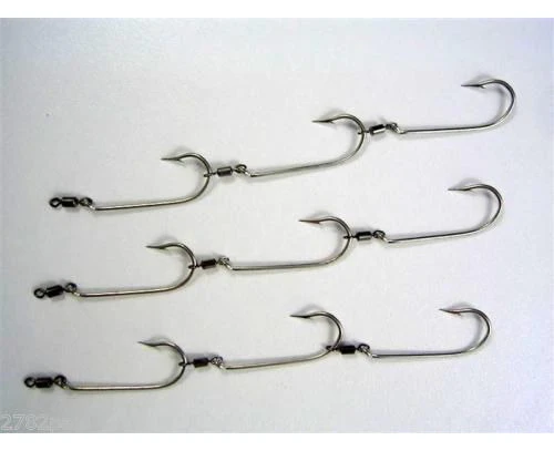 Mustad Pre-Rigged Deluxe Ganged Fishing Hooks #4/0