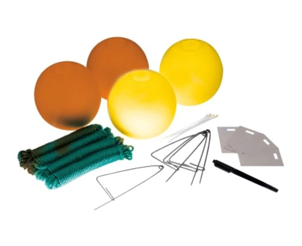 6'' Hi-Vis Crab Floats - 150mm Crabbing Accessories Kit-Clips-Ropes-ID Tags + Pen