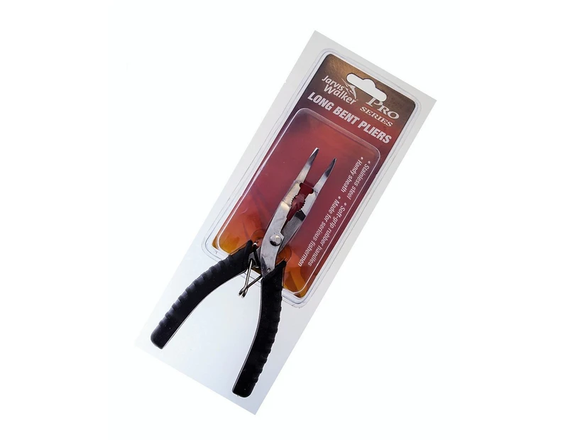 Jarvis Walker Stainless Steel 6 Inch Long Bent Nose Fishing Pliers with Sheath