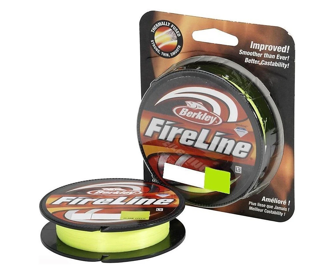 -Berkley Fireline Fishing Braid -125 Yds - 4-6-8-10-14-20 or 30lb-Flame Green