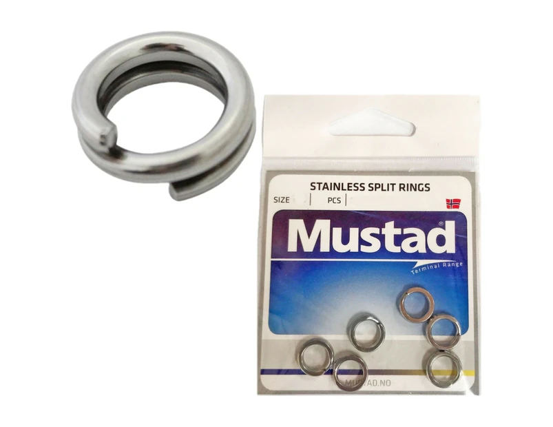 3 x Packets of Mustad Stainless Steel Fishing Split Rings For Fishing Lures - Size 7.2
