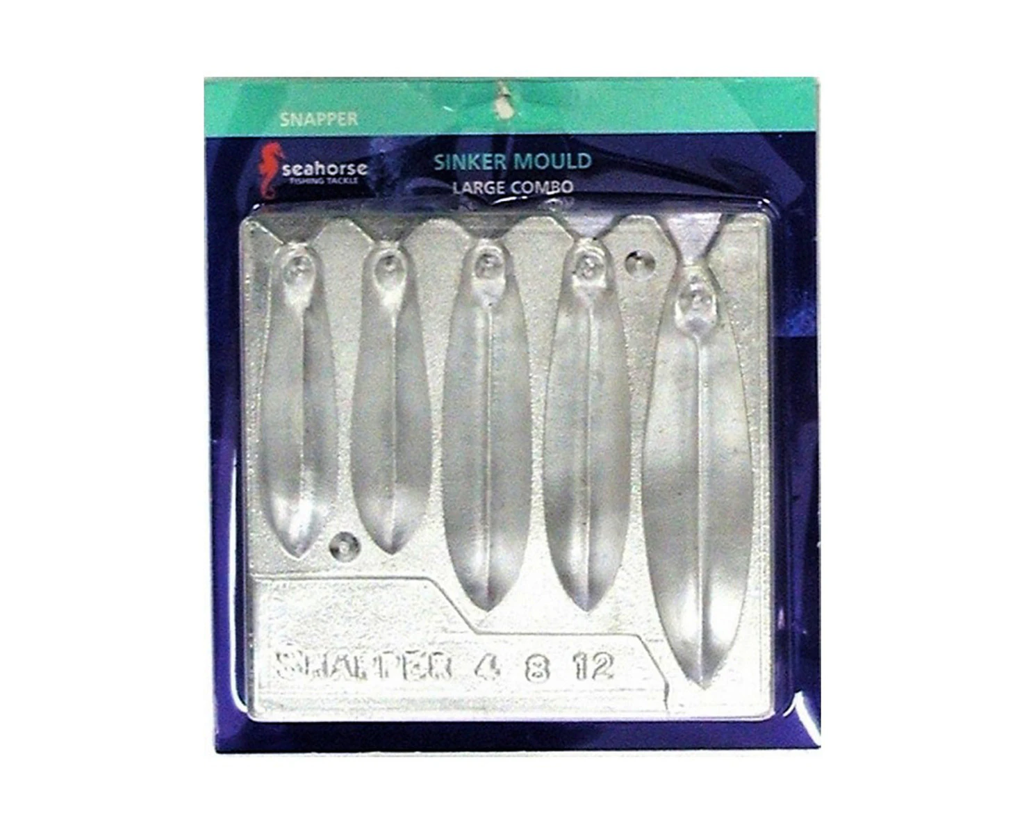 Seahorse Large Snapper Sinker Mould Combo 4oz 8oz 12oz