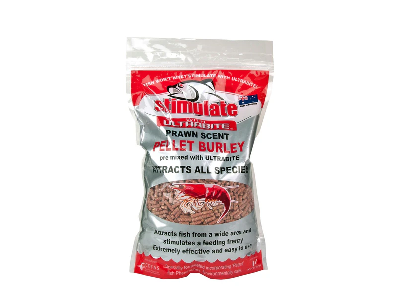 1 Kg Stimulate Prawn Scent Pellet Burley Pre Mixed with Ultrabite - Berley Pellets