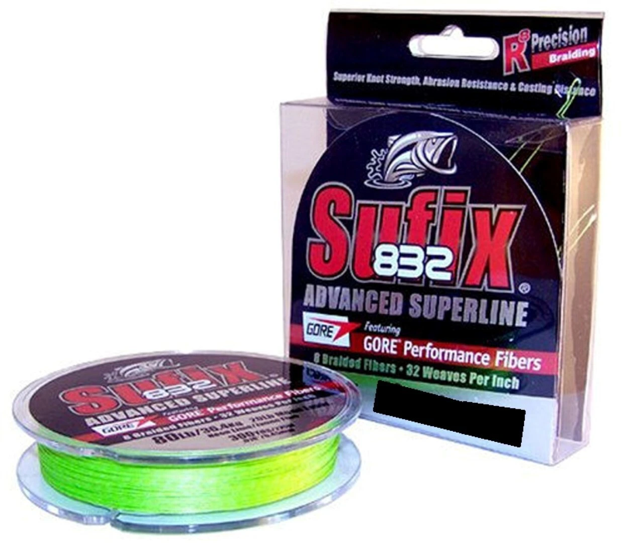 150yd Spool Sufix 832 Advanced Superline Braided Fishing Line-Neon Lime Braid [Breaking Strain: 10lb]