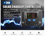 ATEM POWER 30A Solar Charger Controller 12V 24V Battery Panel Regulator 4 USB Output 5V
